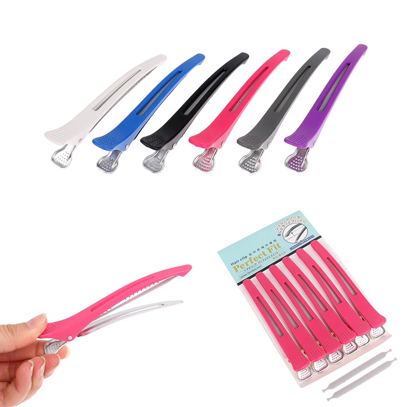 6Pcs Alligator Hair Clips Pro Hairdressing Salon Sectioning Hair Pins