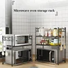 Hot simple kitchen microwave rack Storage rack Storage bowl rack Oven rack 2