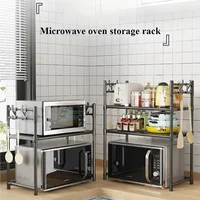 Hot simple kitchen microwave rack Storage rack Storage bowl rack Oven rack 2