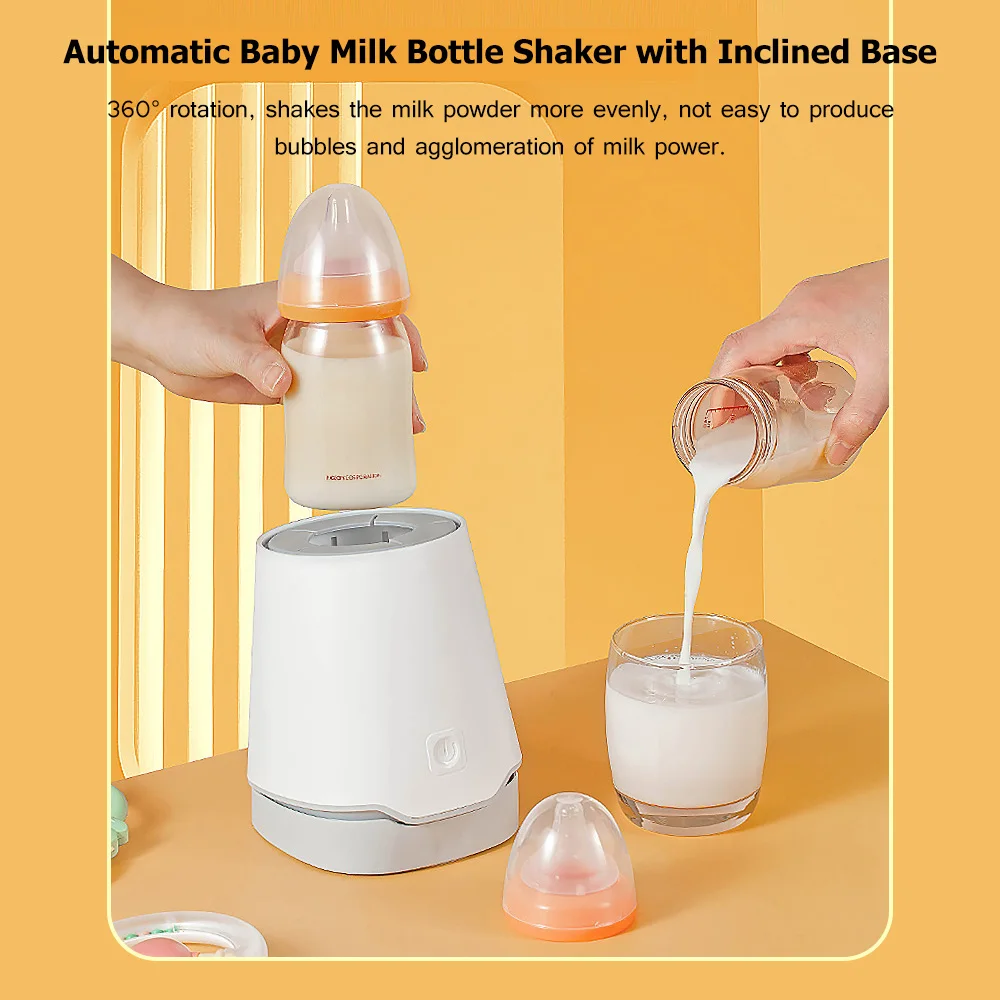 Baby Milk Bottle Shaker Automatic with Inclined Base Portable Electric Feeding Bottle Shake Machine Milk Powder Blender Mixer