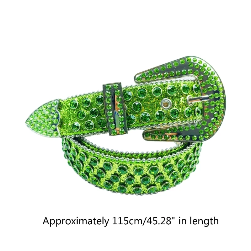 

Glitter Waist Belts for Jeans Adjustable Belt for Woman Cowboy Cowgirl Teens Female Jeans Skirt Waistband R7RF