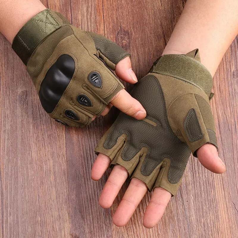 

Tactical Hard Knuckle Half Finger Gloves Men Army Military Combat Hunting Shooting Airsoft Paintball Police Duty Fingerless