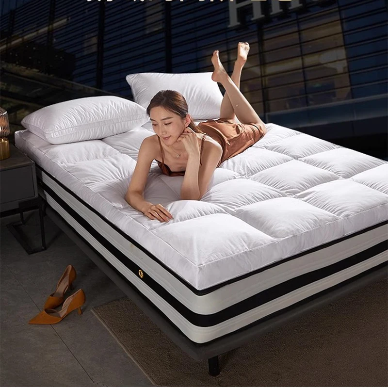 SongKAum 100% White Goose Down/feather Mattresses Thicken Keep warm Tatami High-end Five-star Hotel Mattress King Queen Size 2