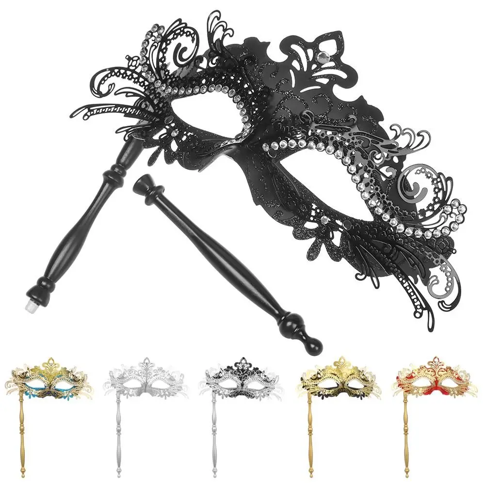 Masquerade Mask with Holding Stick Venetian Halloween Costume Mask Mardi Gras For Womens Party party masks masquerade mask