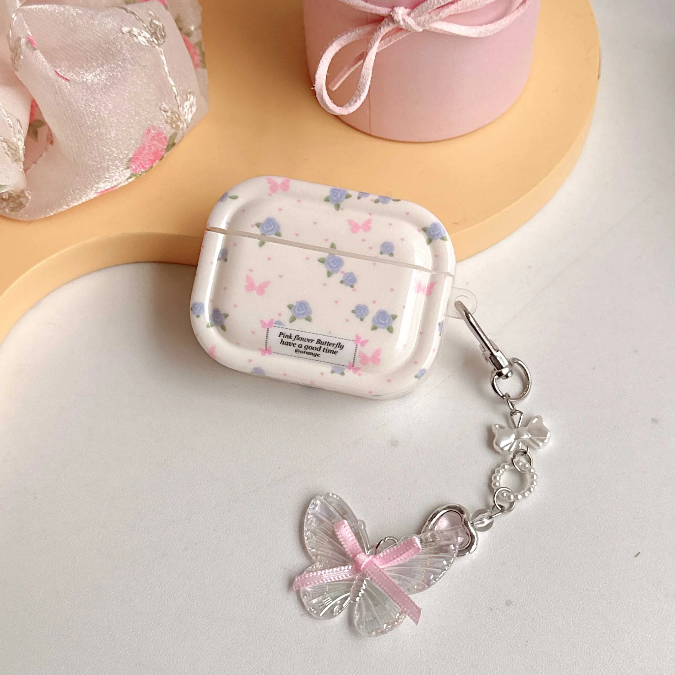 3D Butterfly Chain Earphone Cases For Airpods