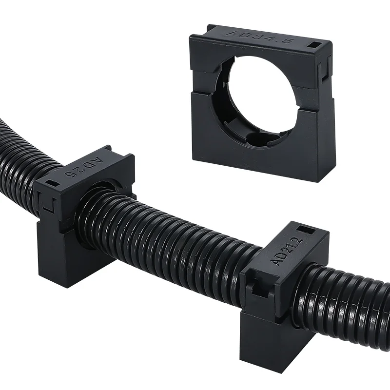 10Pcs Hose Fixing Bracket Nylon Plastic Corrugated Pipe Water pipe Mount Cable Guide Corrugated pipe Fastening Accessories hose fixing bracket