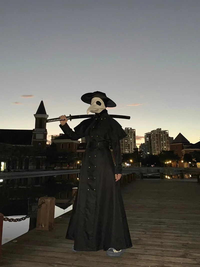 White Monk Robe - Plague Doctor - Medieval - Costume - One Size