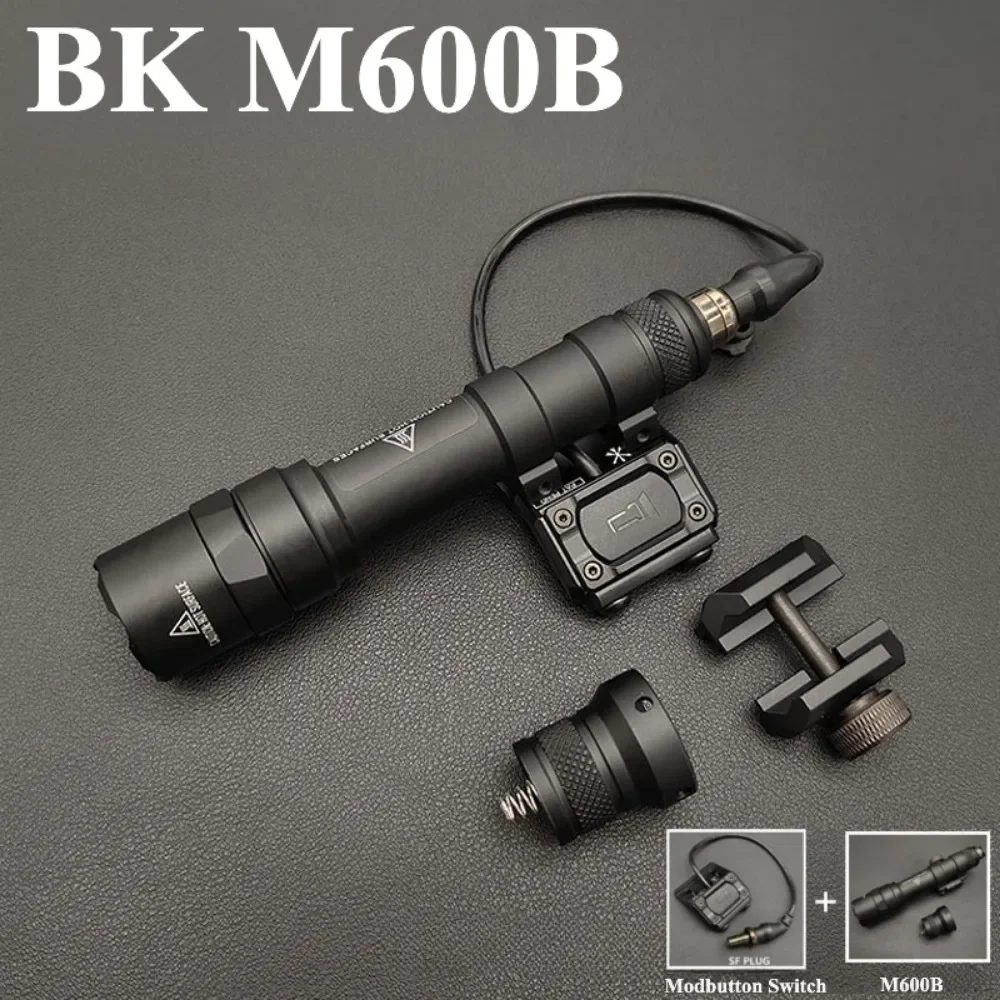 전술 SF M600B M300B Airsoft LED 손전등 Modbutton 압력 스위치 스카우트 라이플 총 무기 라이트 맞는 20mm 레일