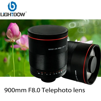 Obiettivo per fotocamera teleobiettivo manuale Lightdow Obiettivo reflex F8.0 da 900 mm può scattare bellissime immagini di ciambelle per fotocamera Canon Nikon Sony