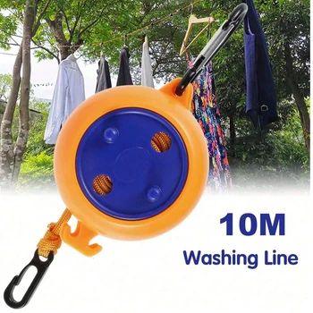 Portable Travel Clothes Drying Rack Retractable Clothesline Rope Outdoor Camping Portable Clothing Line for Laundry