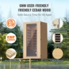 VEVOR Far Infrared Wooden Sauna Room Home Sauna Spa for Person Low EMF Far Infrared Hemlock Wood Sauna with Tempered Glass Door 5