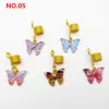 5Pcs/Pack Butterfly Pendant African Hair Braid Dread Dreadlock beads Rings French Twist Hair Accessories Hair Braiding Tool 5