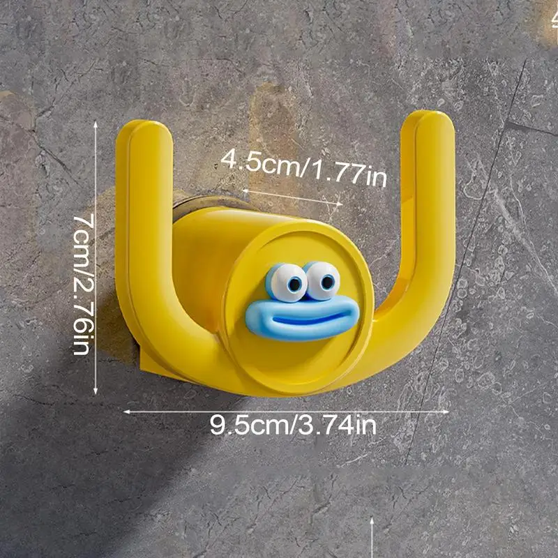 Bathroom Slippers Hanger Wall-Mounted Cartoon Sausage Mouth Shoe Storage Hook Space-Saving Door Organizer Toilet Drainage Rack