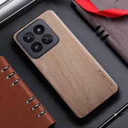 Eco-Friendly Bamboo Wood Pattern Leather Case - Premium Protection for Xiaomi 12X (White)