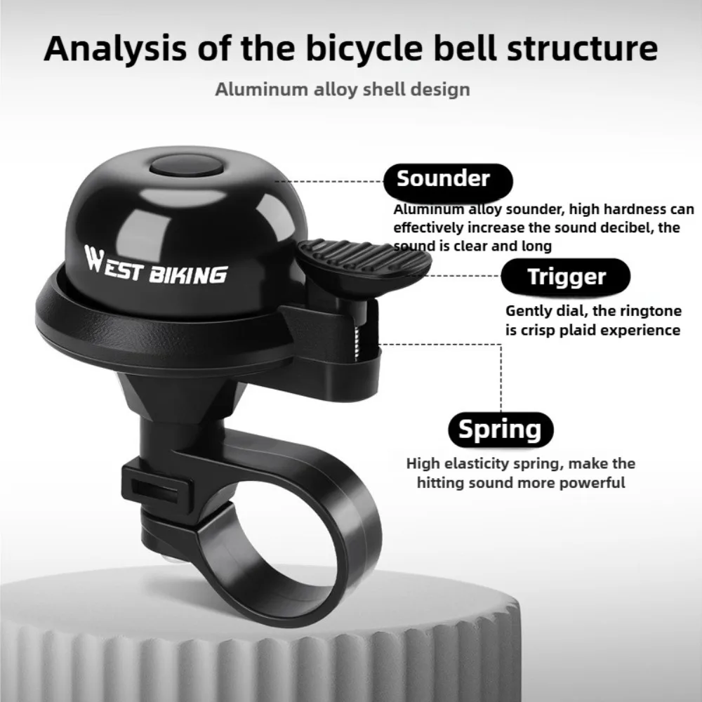 Durable Aluminum Alloy Bicycle Bell for Loud Mountain Bike Ride