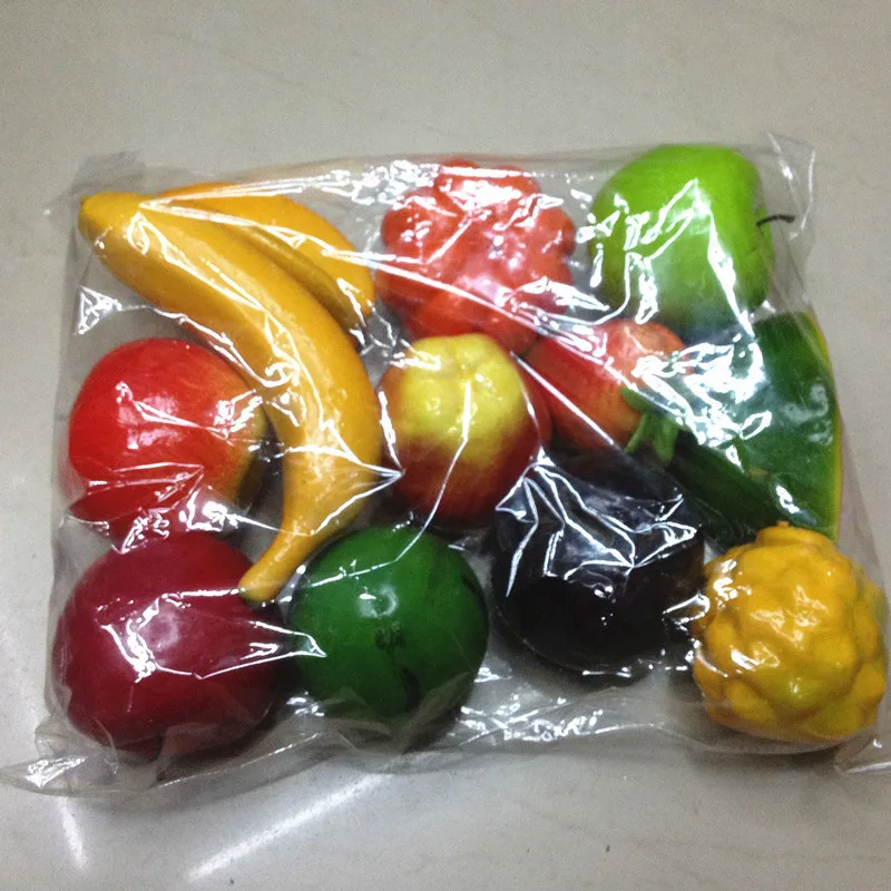Fake Fruit 9cm Plastic Simulation Fruit and Vegetable Food Photography Props Apple Carrot Lemon Early Education Model Crafts Artificial Fruits and Vegetables