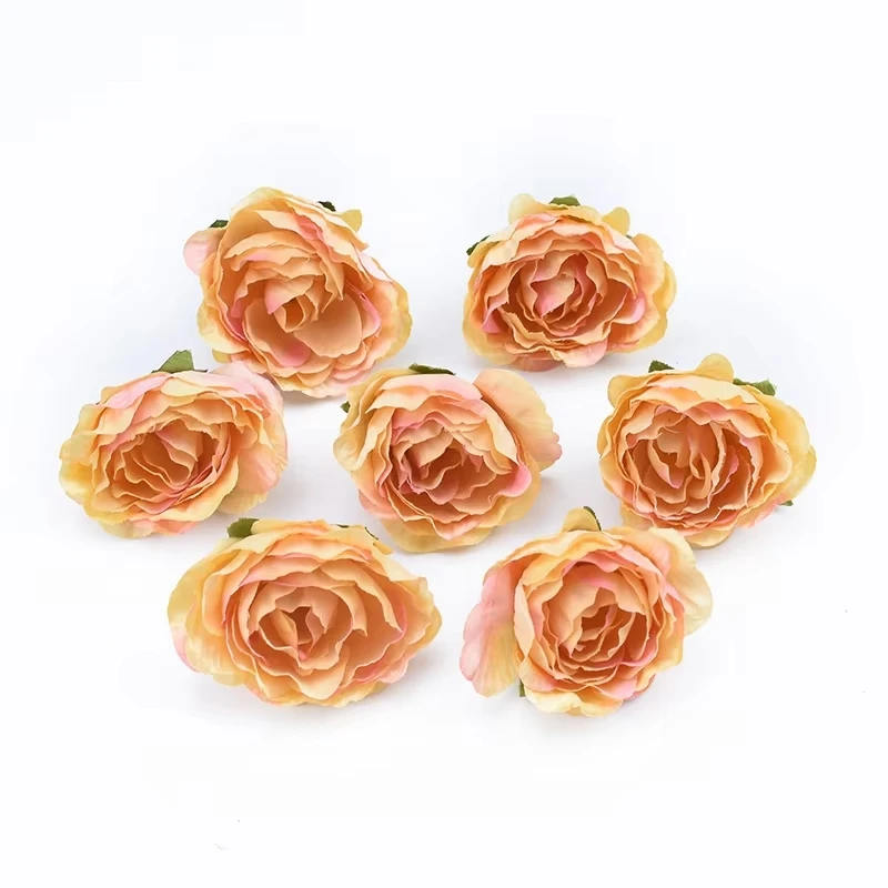 Künstliche Blumen, 10 Stück, mehrfarbige Hochzeitsdekorationen, Seidenrosen, Sammelalbum, Heimdekoration, dekorative Blumengirlande, Pfingstrose, Diy