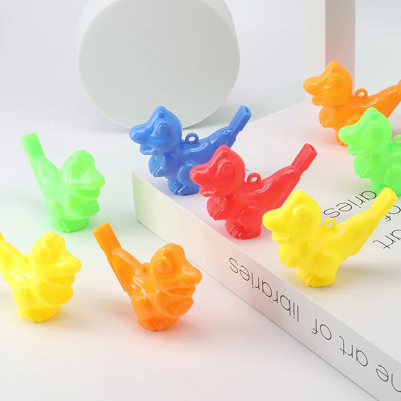 2pcs-Cute Dinosaur Shape Water Bird Whistle Pet Dog Training Recall Attracting Random Color