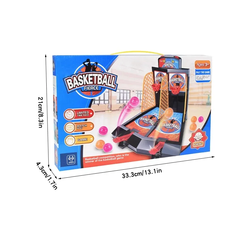 Children's Finger Catapult Table Basketball Court Two-Player Board Game Shooting Party Against Basketball Toys 6