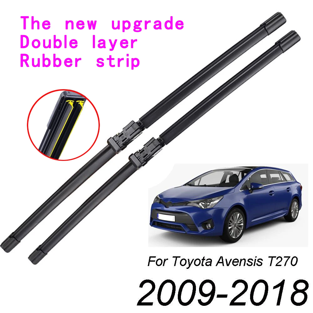 

adohon 2Pcs/set Front Windshield Wiper Blades Kit For Toyota Avensis T270 MK3 2018 2017 2016 2015 2014 2013 2012 2011 2010 2009