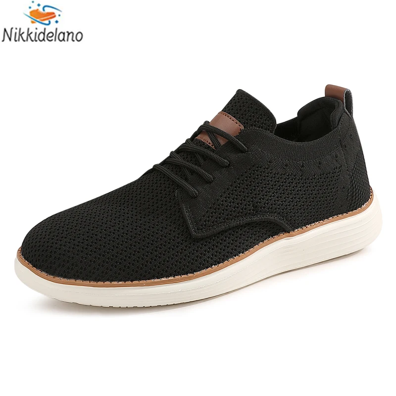 New 2024 Men Mesh Casual Shoes Fashion Lightweight Breathable Soft Soled Shoes Summer Outdoor Sports Fitness Sneakers Big Size