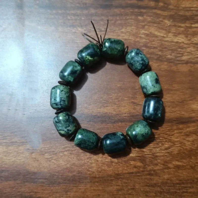 

Pure Natural Tibetan Jade Medicine King Stone Bracelet Men's and Women's Beauty and Beauty Wild Bracelet Jewelry