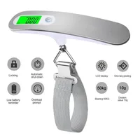 Portable Scale Digital LCD Display 110lb/50kg Electronic Luggage Hanging Suitcase Travel Weighs Baggage Fishing Scale with Hook