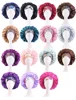 Women Extra Large Silky Satin Hair Bonnet Thick Hair Sleep Cap Elastic Band Beanie African Headwrap Flower Turban Chemo Caps 6