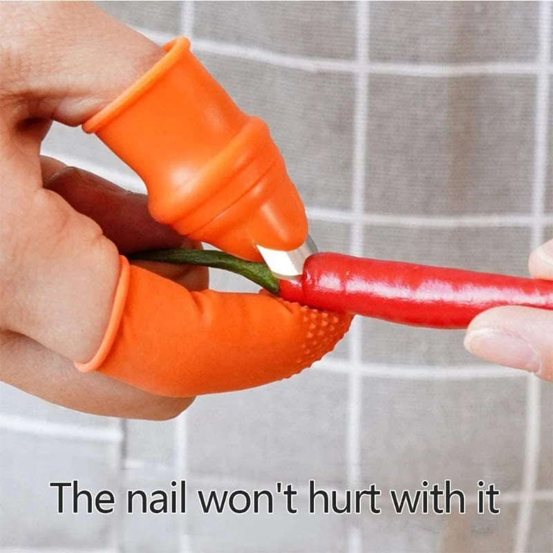 Garden Silicone Thumb Knife Slicer Garden Knife Tool Trimmer Scraper for Picking Potted Fruit and Vegetable Finger