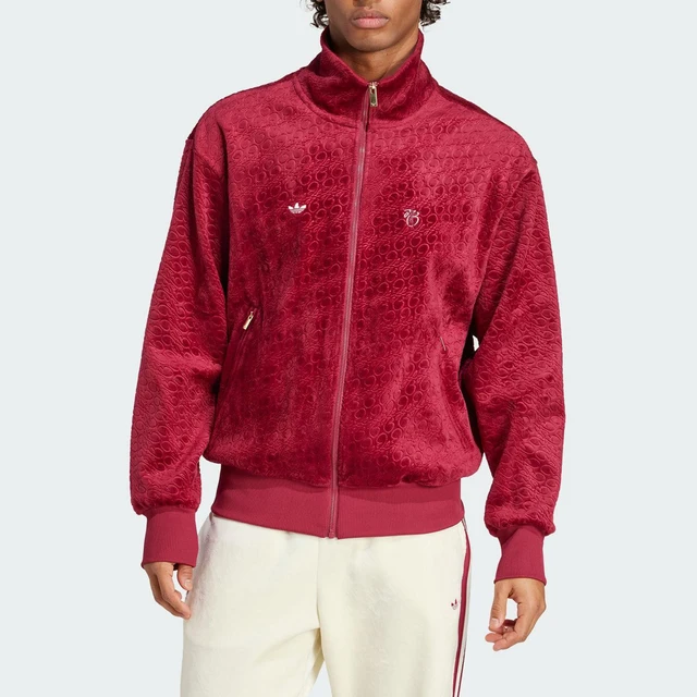 Veste de football zippée en velours pour homme Adidas Authentic Trefoil JV9271 1