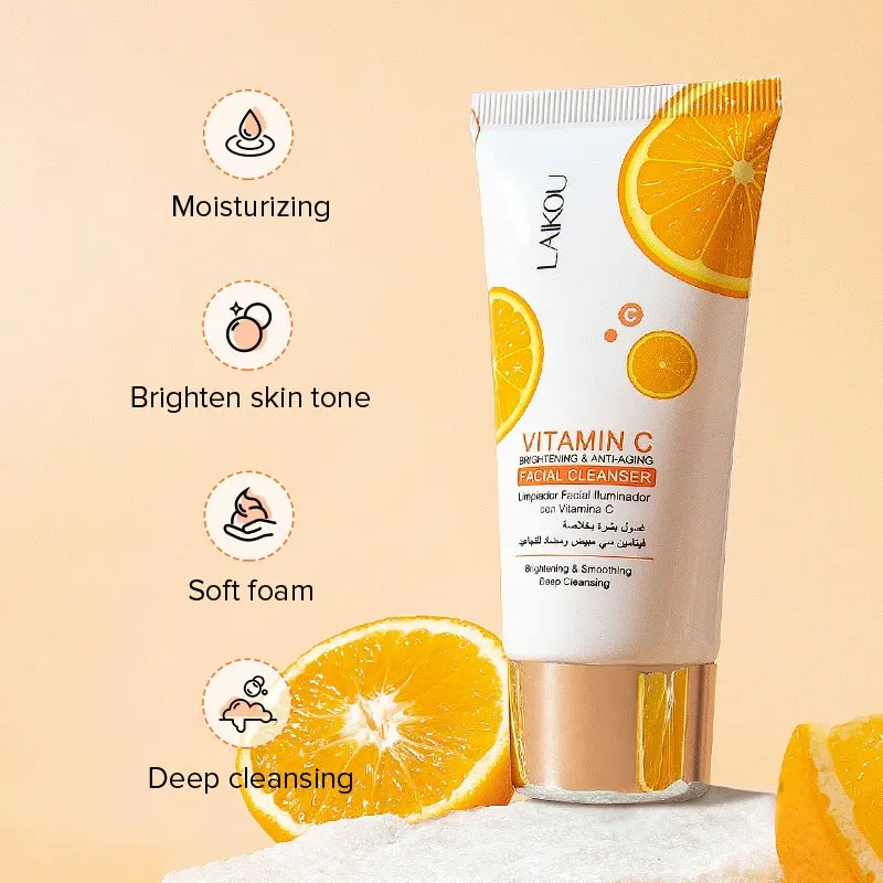 Dr.rashel Natural Vitamin C Nourishing Repair Cleanser Skin Care Whitening Moisturizing Shrinking Face Washing Product