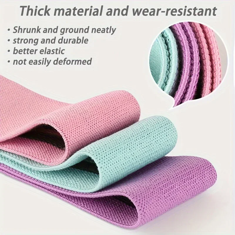 Elastic Hip Circle Resistance Bands-High Quality Latex, Tightly Woven for Home Exercises-Available in Three Colors