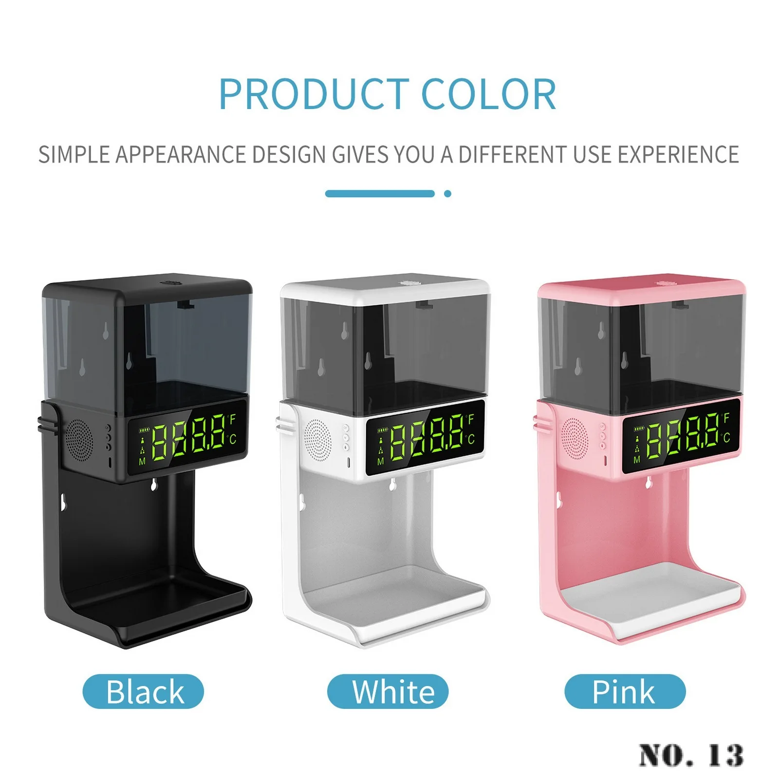 

1000ML Soap Dispenser Vertical, Hanging Manual Soap Dispenser for Induction Soap Case for Phone Washing with Voice Announcement