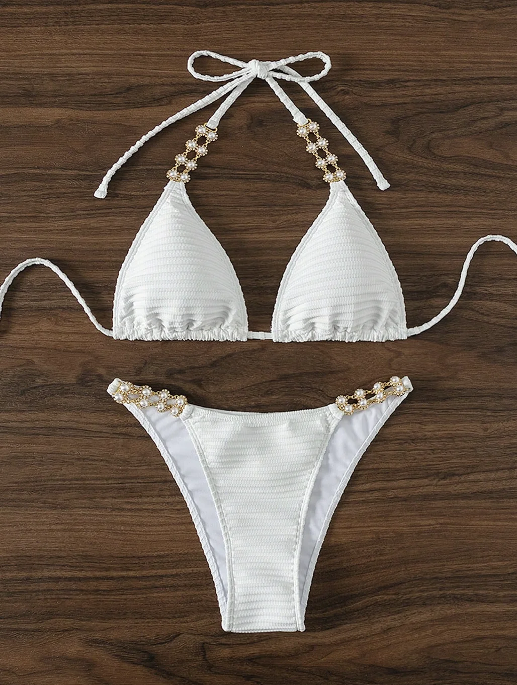 Set Bikini a Triangolo per Donna - Dettaglio lacci