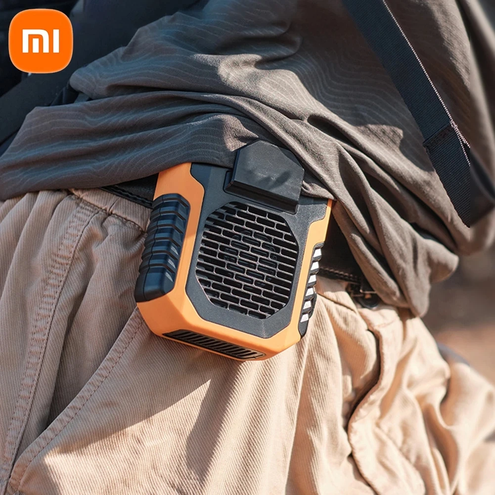 

Xiaomi Portable Outdoor Sports Waist Fan 6000mA USB Air Conditioning Rechargeable Neck Mini Fan Cooling Waist Clip On Fans