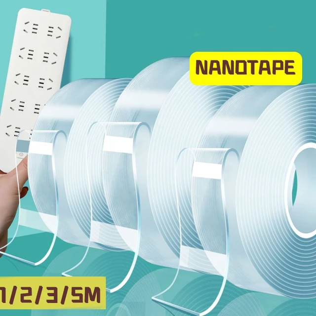 Nano Double Sided Tape Heavy Duty Transparent Adhesive Strips Strong Sticky  Multipurpose Reusable Waterproof Mounting Tape - AliExpress