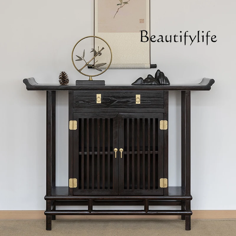 

Nordic New Chinese Solid Wood Console Household Minimalist Storage Cabinet