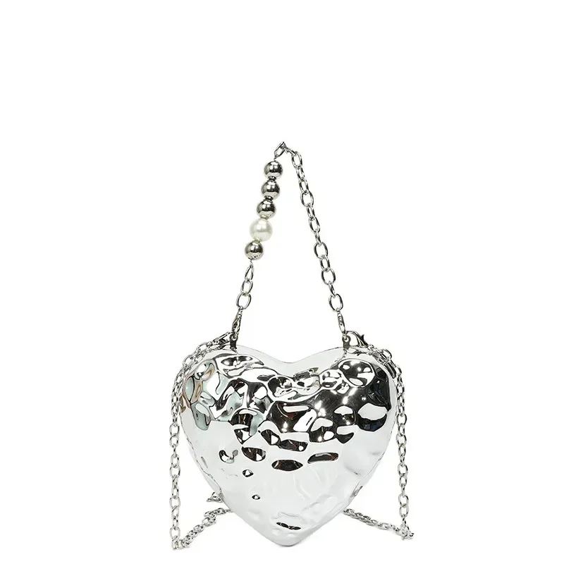 thumbnail image 1 of Bolso de mano de noche con forma de corazón y caja de acrílico dorado, elegante bolso de hombro para bodas, citas y fiestas, bolso de mano de diseñador de lujo para mujer, 1 of 5