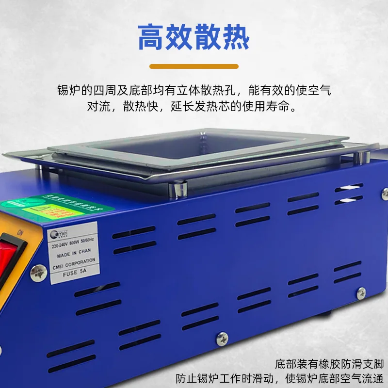 Digital Thermostat Soldering Pot Eco-Friendly Titanium Alloy Square Round Melting Furnace Tin Tools