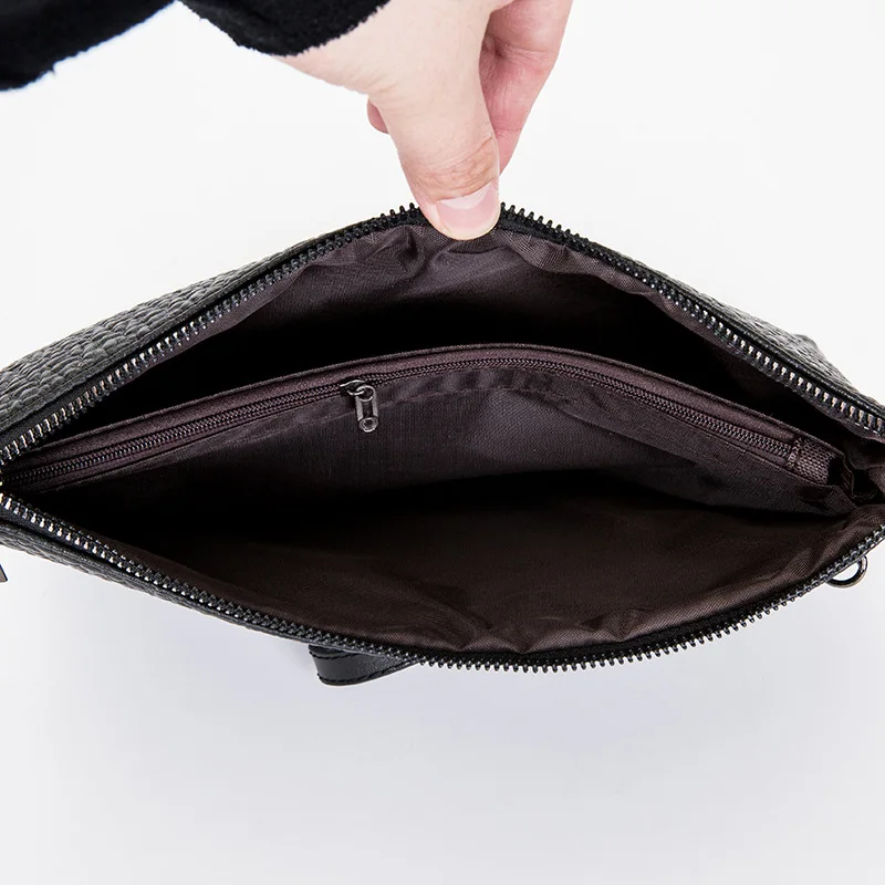 Tiger Head Design Men's Wallet Leather Feel Handbag Large Capacity Business Handbag Envelope Style