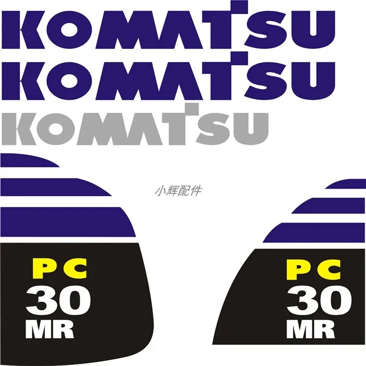 Komatsu PC30/35/40MR-2 PC50MR-2/55MR-2 굴삭기 자동차 스티커, 데칼, 자동차 라벨, 모델 스티커