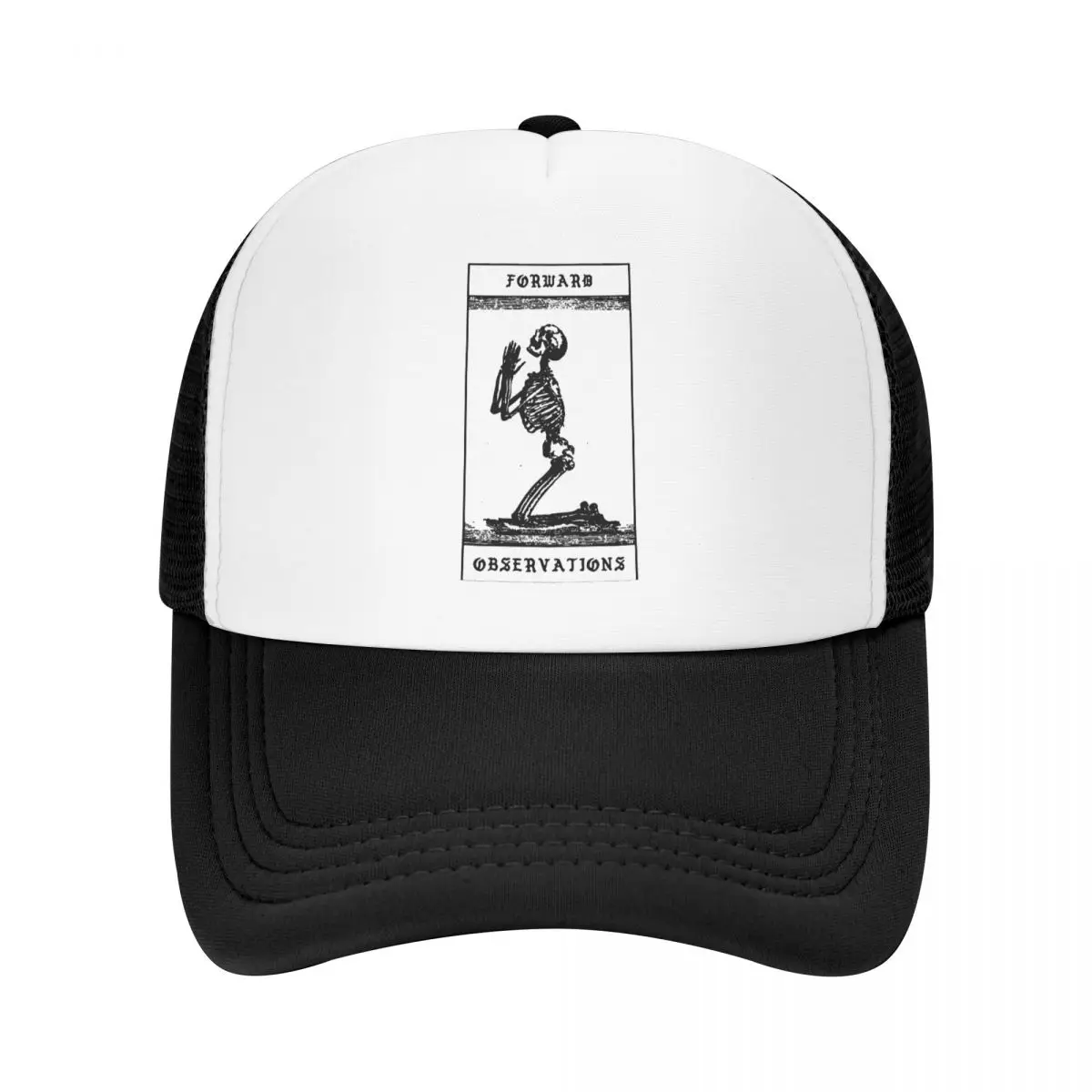 

Praying Skeleton Forward Observations Group Trucker Hat Adult Sport Dad Hat Cap Dad Hat Snapback Caps Mesh Baseball Cap Summer