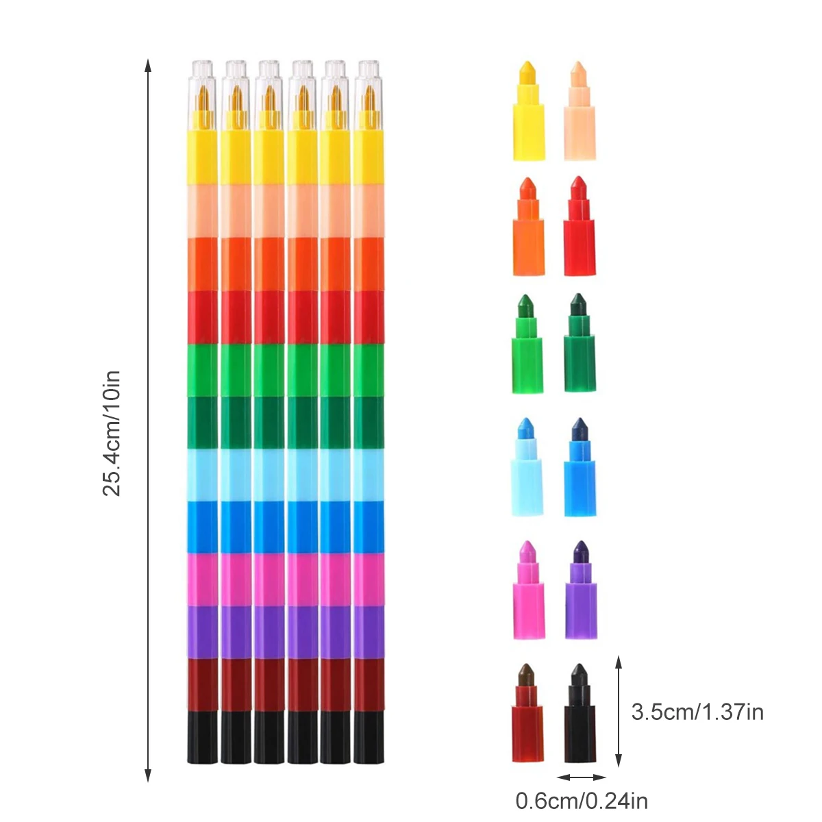 12Pcs/Pack Mini Finger Crayons Coloring Crayon Pens Pre-sharpened Nib  Stackable Removable Gift Set Fidget Toy for Kids - AliExpress