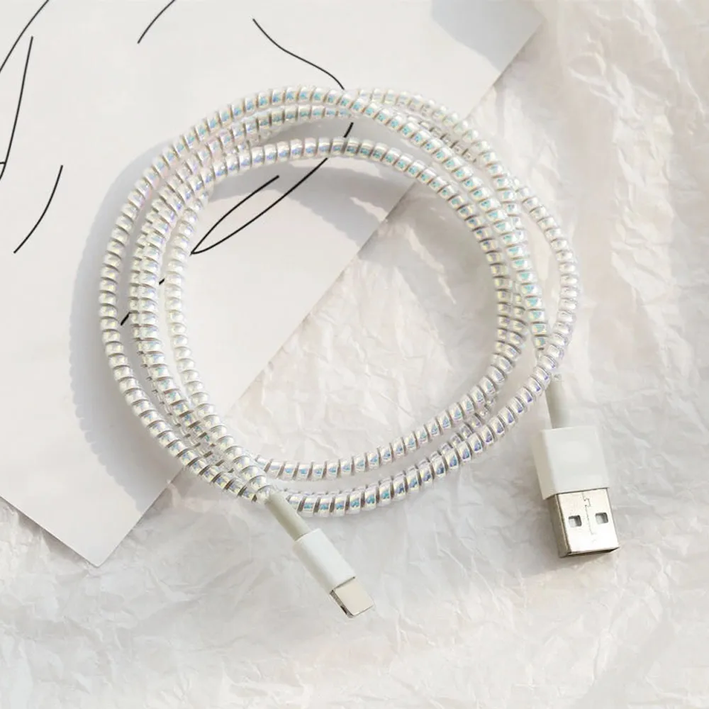 New Laser 1.55M USB Data Charging Line Cable Protector Protective Wrap ...