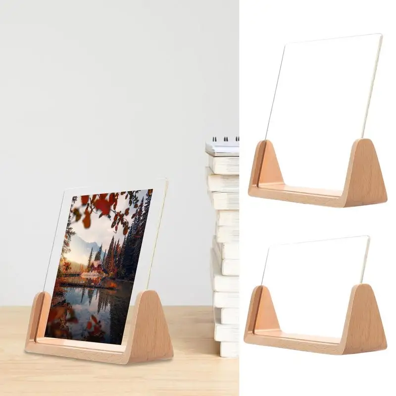 

Acrylic Photo Frame Wooden U-Shaped Photos Frame new Photo Frame For Desktop Office Photo Frame Wedding Photo Picture Decor