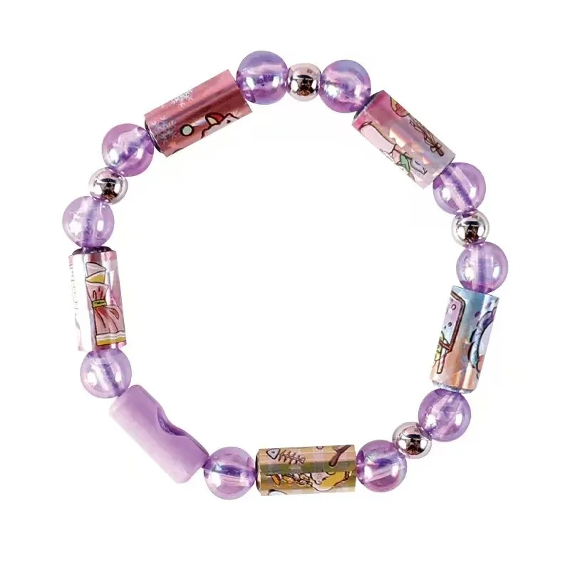 DIY Creative Sticker Bracelet Kit - Bead and Stationery Craft Set
