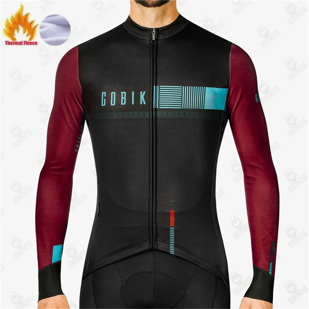 Cycling jacket cycling clothes Men winter wool cycling jacket thermal fleece long sleeve shirt