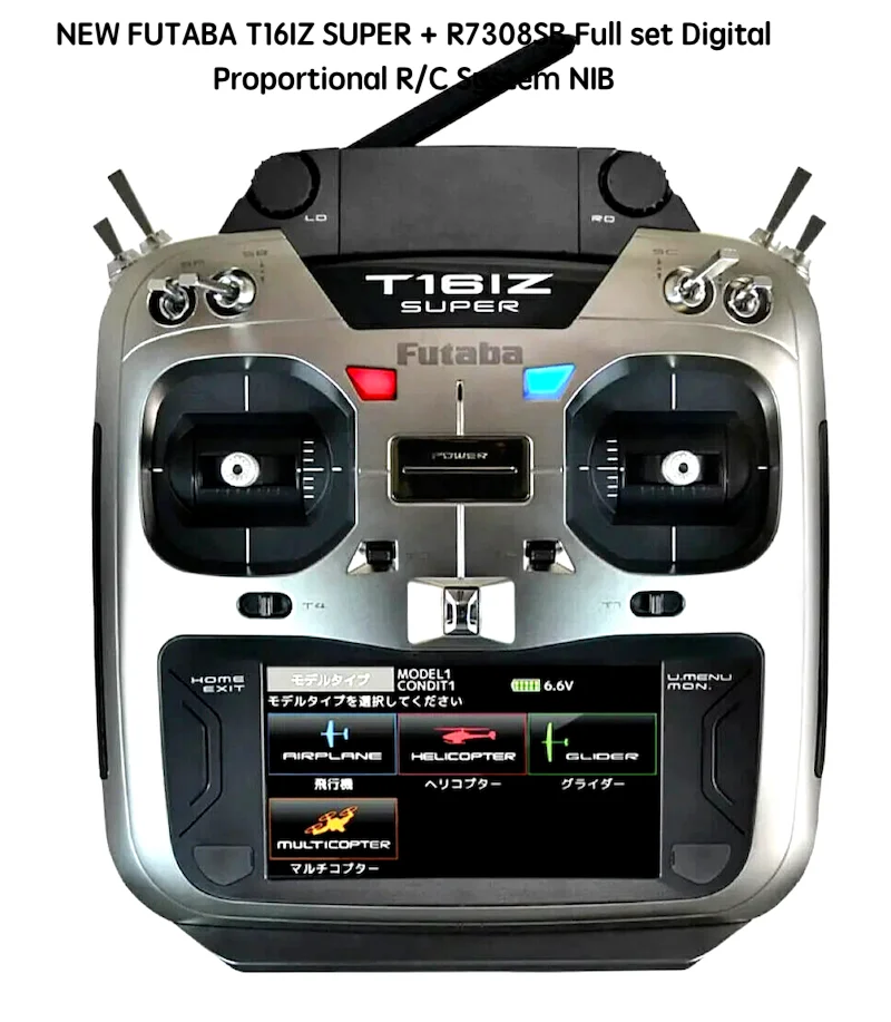 FUTABA T16IZ SUPER + R7308SB 풀 세트, 디지털 비례 R/C 시스템 NIB, 신제품