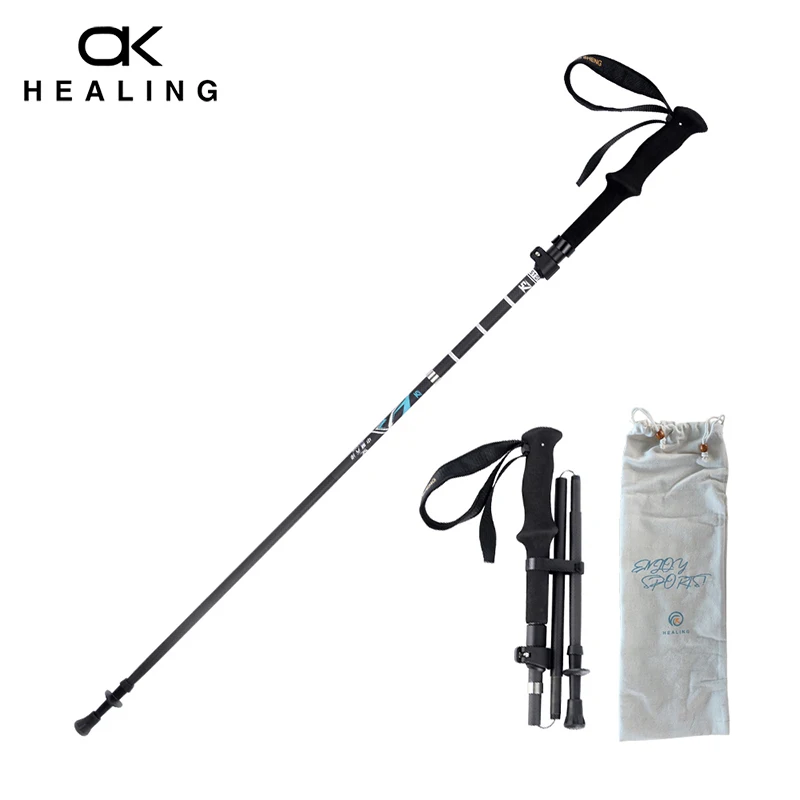 

Ultralight Trekking Poles Carbon Fiber Hiking 98-115-135cm Sticks Foldable Walking Stick Portable Outdoor Climing Accessories