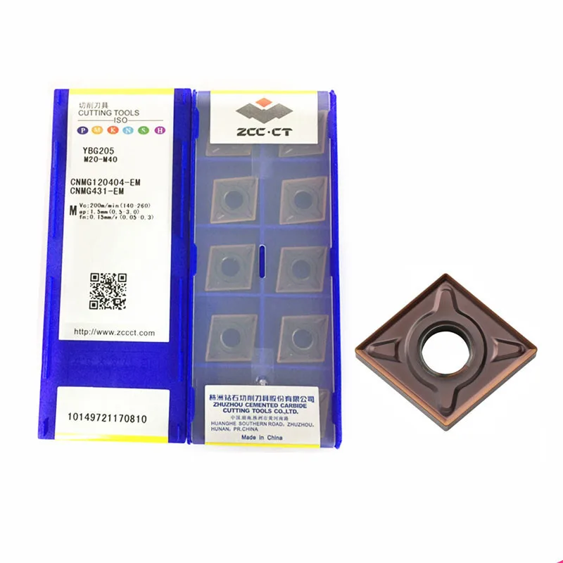 

ZCC.CT CNC Turning Tool Carbide Insert CNMG1204 Series YBG205 CNC Lathe Cutting Tool For Stainless Steel